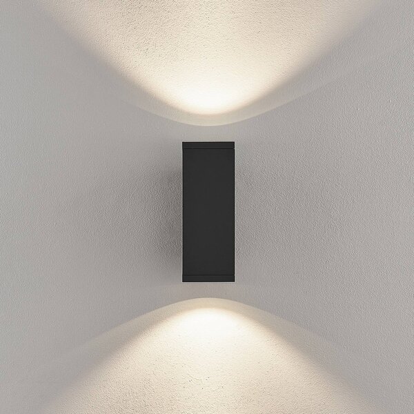 Deko-Light Kinkiet zewnętrzny LED ShoreLine Pro Square, możliwość ściemniania, czarny, aluminium, nowoczesny