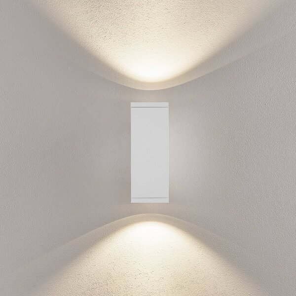 Deko-Light Kinkiet zewnętrzny LED ShoreLine Pro Square, możliwość ściemniania, biały / opal, aluminium, nowoczesny