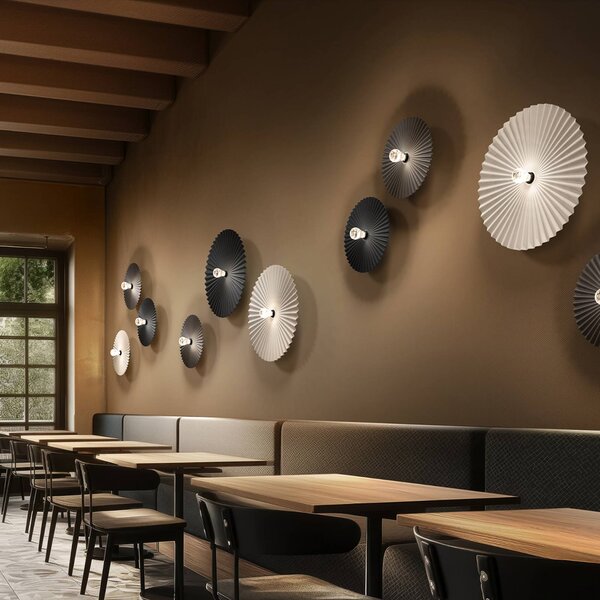 Linea Light Lampa sufitowa Doge_S, możliwość ściemniania, biały / opal, salon / jadalnia, aluminium, nowoczesny