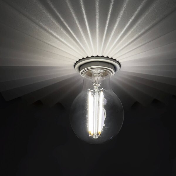 Linea Light Lampa sufitowa Doge_S, możliwość ściemniania, biały / opal, salon / jadalnia, aluminium, nowoczesny
