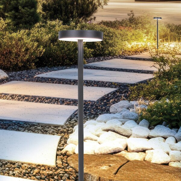 Viokef Lampa ogrodowa stojąca Tango, czarny, aluminium, nowoczesny