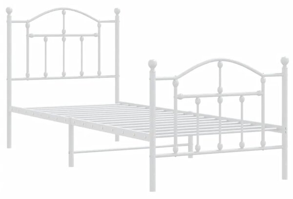 Białe metalowe łóżko industrialne 90x200 cm - Wroxo
