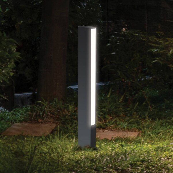 Viokef Lampa ogrodowa stojąca Lir, czarny, aluminium, nowoczesny