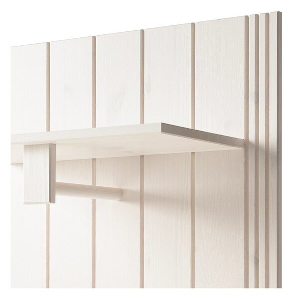 Biały zestaw do przedpokoju z litego drewna sosnowego 60x120x25 cm Anita – Støraa
