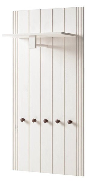 Biały zestaw do przedpokoju z litego drewna sosnowego 60x120x25 cm Anita – Støraa