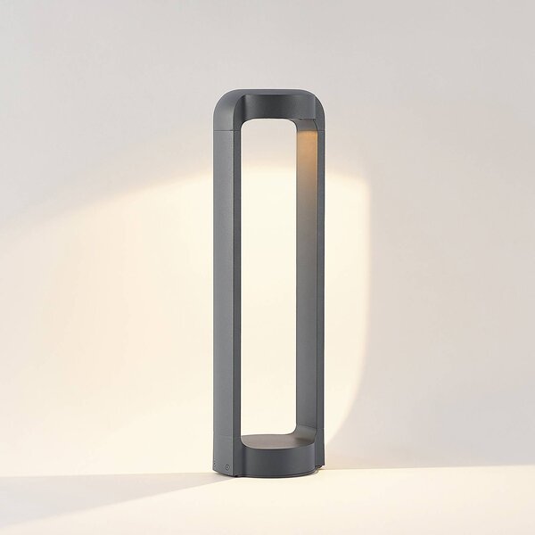 Lampa ogrodowa stojąca Habsa Lucande, czarny, aluminium, nowoczesny
