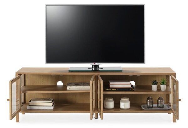 Szafka pod TV w dekorze dębu w naturalnym kolorze 160x50x40 cm Ceci – MOME