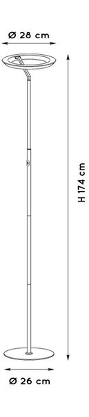Lucide Lampa stojąca LED Celeste, możliwość ściemniania, biały / opal, salon / jadalnia, metal, nowoczesny