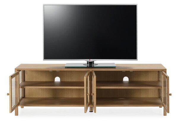 Szafka pod TV w dekorze dębu w naturalnym kolorze 160x50x40 cm Ceci – MOME