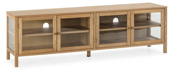 Szafka pod TV w dekorze dębu w naturalnym kolorze 160x50x40 cm Ceci – MOME