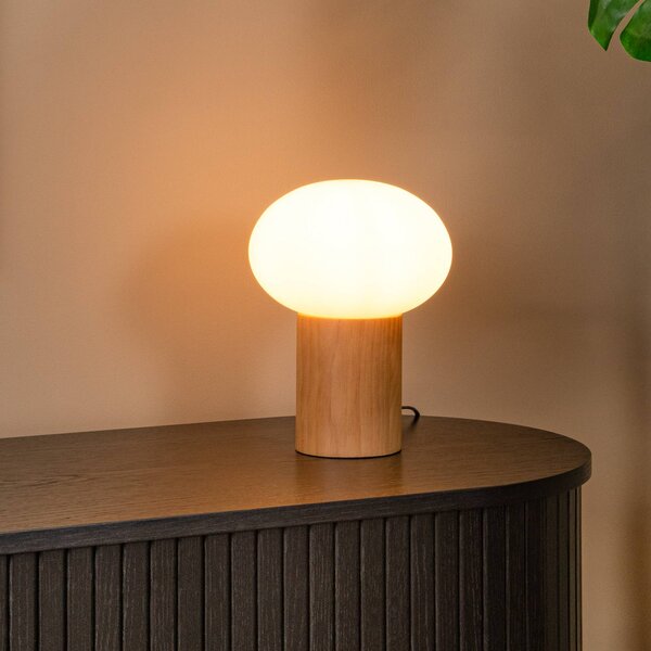 Lucide Lampa stołowa Birtle, jasne drewno, salon / jadalnia, drewno