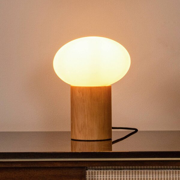 Lucide Lampa stołowa Birtle, jasne drewno, salon / jadalnia, drewno