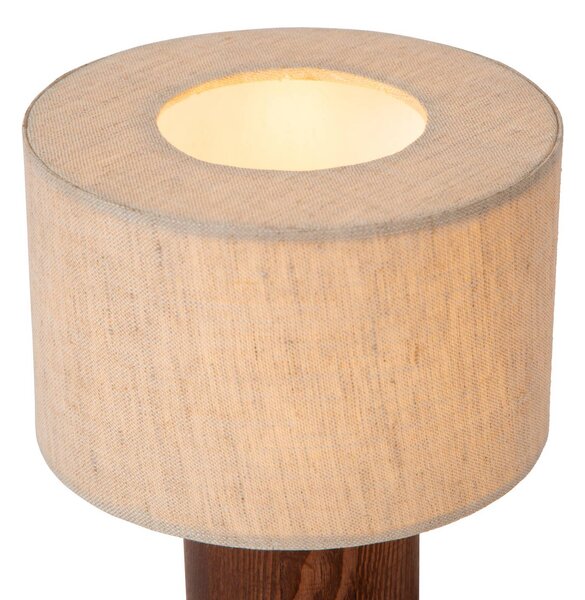 Lucide Lampa stołowa Tachina, ciemne drewno, salon / jadalnia, drewno