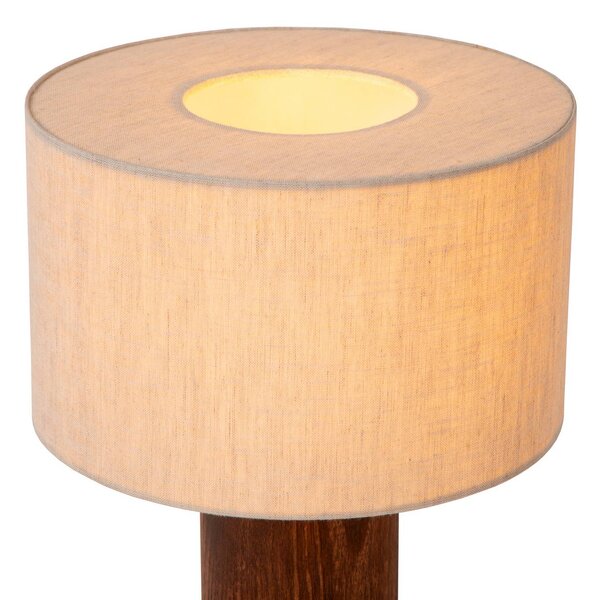 Lucide Lampa stołowa Tachina, ciemne drewno, salon / jadalnia, drewno