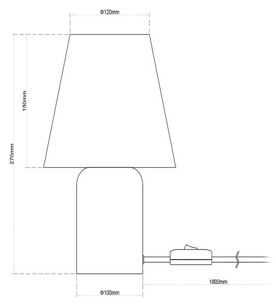 Lucide Lampa stołowa Macia, zielony, salon / jadalnia, ceramika