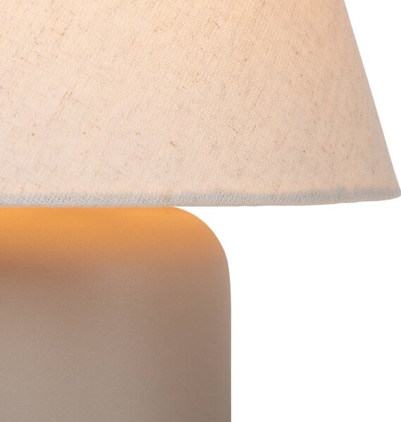 Lucide Lampa stołowa Macia, kremowy / amber, salon / jadalnia, ceramika