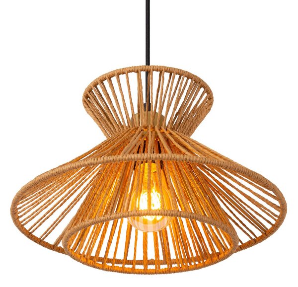 Lucide Lampa wisząca Tasman, możliwość ściemniania, kremowy / amber, salon / jadalnia, papier / lunolit / lunopal, skandynawski