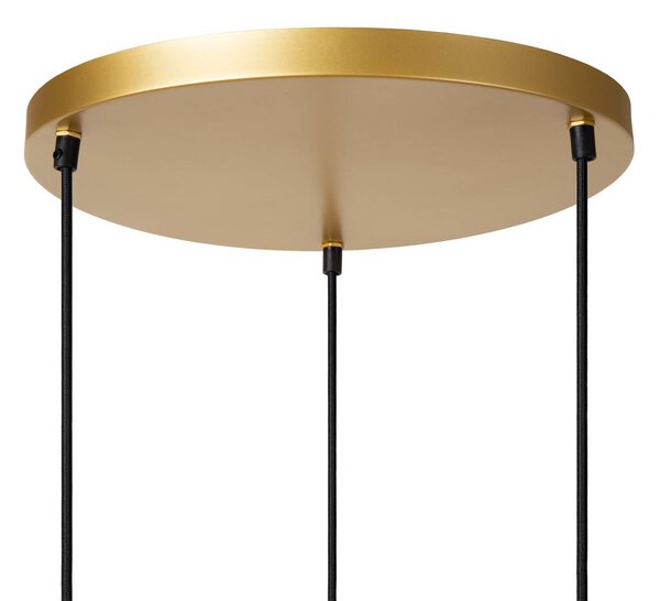 Lucide Lampa wisząca Tasman, możliwość ściemniania, kremowy / amber, salon / jadalnia, papier / lunolit / lunopal, skandynawski