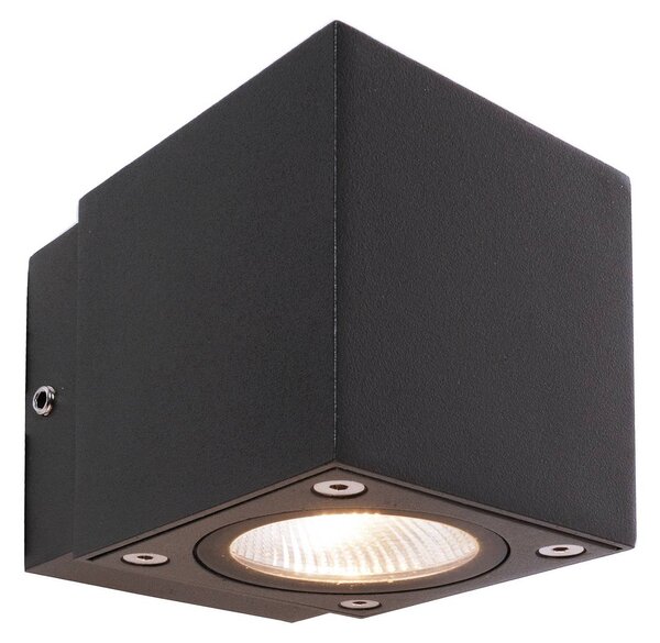 Deko-Light Kinkiet zewnętrzny LED Cubodo Single Mini, czarny, aluminium, nowoczesny