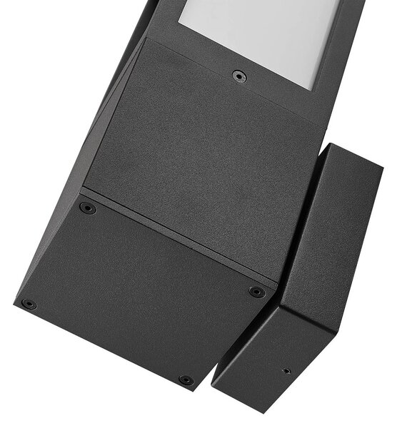 Deko-Light Kinkiet zewnętrzny Facado 2 Square, możliwość ściemniania, czarny, aluminium, nowoczesny