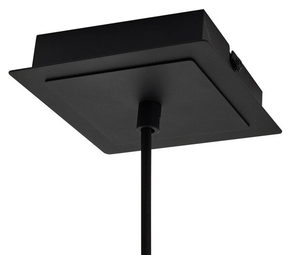 Lampa wisząca Joffrey Lindby, możliwość ściemniania, czarny, salon / jadalnia, metal, nowoczesny