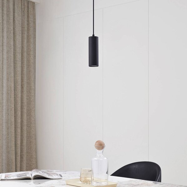 Lampa wisząca Joffrey Lindby, możliwość ściemniania, czarny, salon / jadalnia, metal, nowoczesny