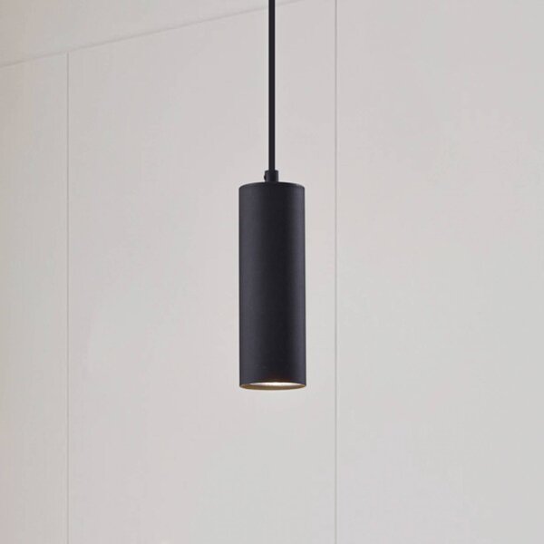 Lampa wisząca Joffrey Lindby, możliwość ściemniania, czarny, salon / jadalnia, metal, nowoczesny