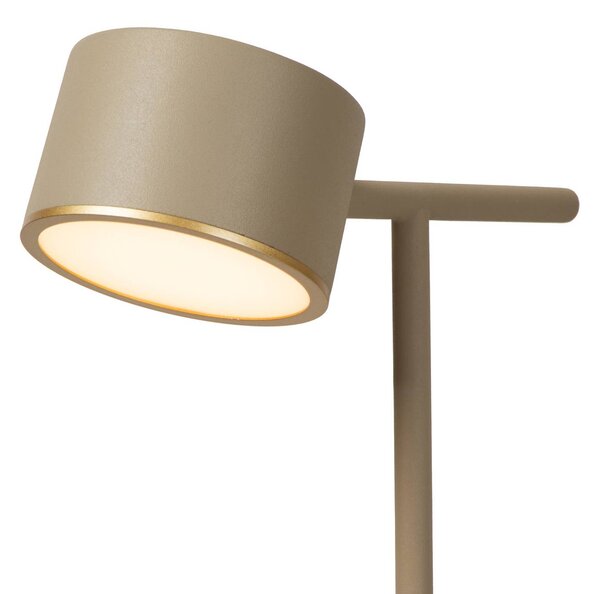 Lucide Lampa stołowa LED Gian, możliwość ściemniania, kremowy / amber, salon / jadalnia, metal, nowoczesny