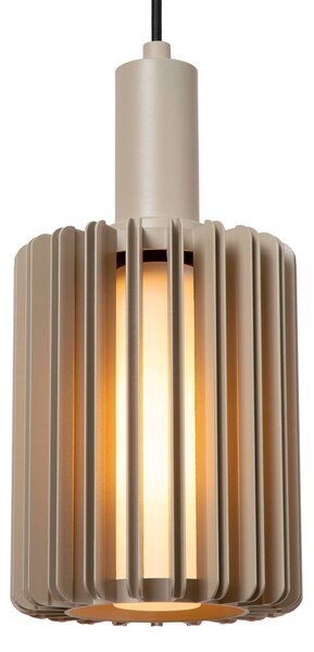 Lucide Lampa wisząca szklana Lambres, możliwość ściemniania, kremowy / amber, salon / jadalnia, szkło
