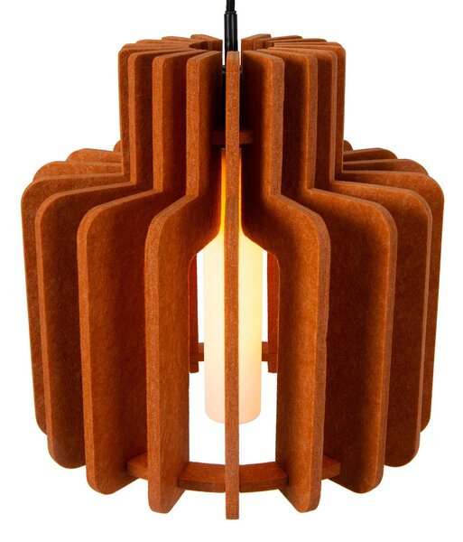 Lucide Lampa wisząca Rollo, możliwość ściemniania, terracotta, salon / jadalnia, tkanina / materiał / jedwab