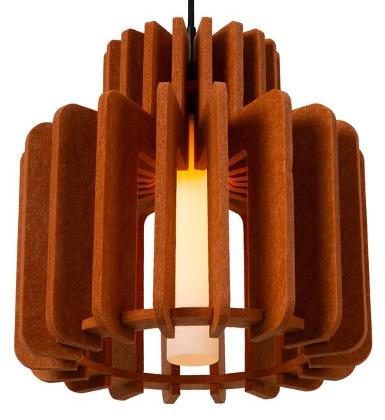 Lucide Lampa wisząca Rollo, możliwość ściemniania, terracotta, salon / jadalnia, tkanina / materiał / jedwab