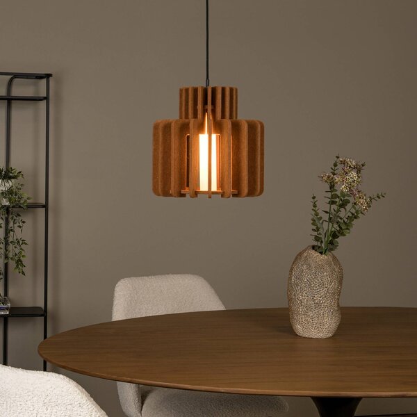 Lucide Lampa wisząca Rollo, możliwość ściemniania, terracotta, salon / jadalnia, tkanina / materiał / jedwab