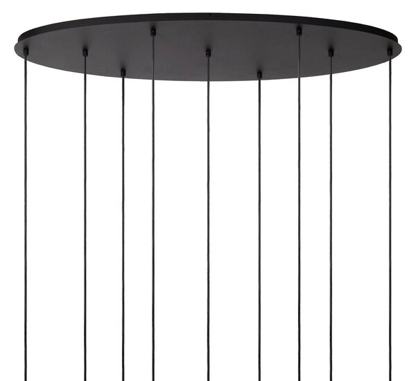 Lucide Lampa wisząca Joanet, możliwość ściemniania, aluminiowy / szary / cynkowy, salon / jadalnia, szkło