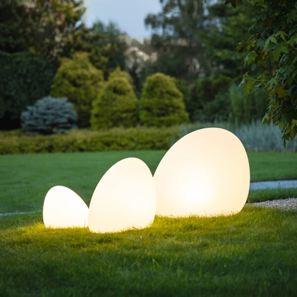 Lampa zewnętrzna Stone S, 45 x 30 cm, biała, tworzywo sztuczne, IP44 Nowodvorski Lighting, biały / opal, tworzywo sztuczne, nowoczesny