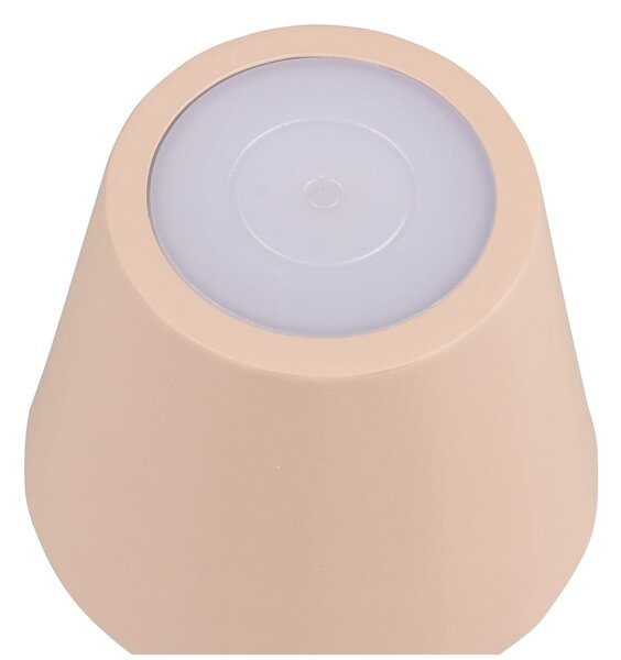 Kremowa lampa stołowa LED z metalowym kloszem (wysokość 21 cm) Diaz – Reality