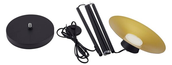 Lampa stojąca LED Norvind Lindby, czarny, salon / jadalnia, metal, nowoczesny