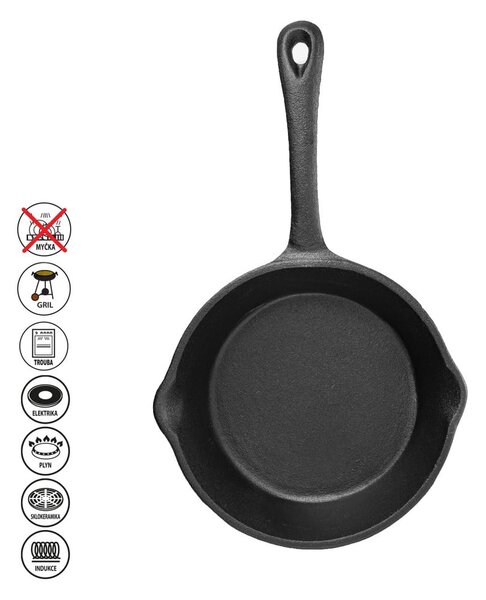 Żeliwna patelnia do grillowania ø 16 cm LITINA – Orion