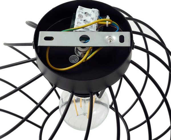 Lampa sufitowa Danika Lindby, możliwość ściemniania, czarny, salon / jadalnia, metal, nowoczesny