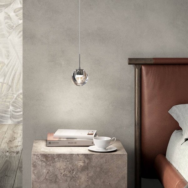 Kdln Lampa wisząca Dew, możliwość ściemniania, chromowy / srebrny, kuchnia, szkło, design