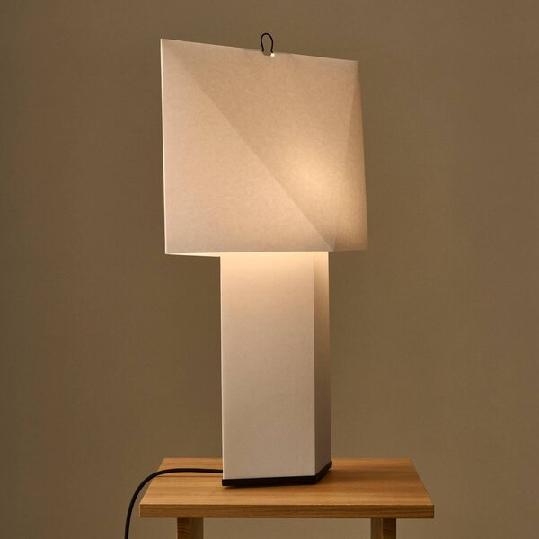 HAY Lampa stołowa Aplat, biały / opal, salon / jadalnia, papier / lunolit / lunopal, nowoczesny