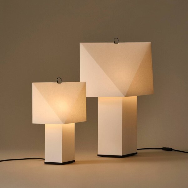 HAY Lampa stołowa Aplat, biały / opal, salon / jadalnia, papier / lunolit / lunopal, nowoczesny