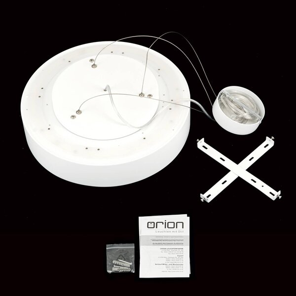 ORION Lampa sufitowa VARIO, możliwość ściemniania, biały / opal, salon / jadalnia, metal, nowoczesny