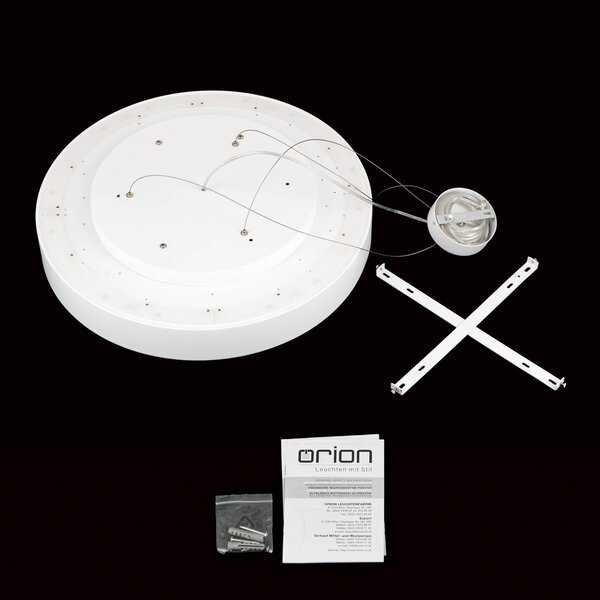 ORION Lampa sufitowa VARIO, możliwość ściemniania, biały / opal, salon / jadalnia, metal, nowoczesny