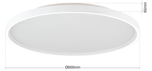 ORION Lampa sufitowa MASCA, możliwość ściemniania, biały / opal, salon / jadalnia, aluminium, nowoczesny