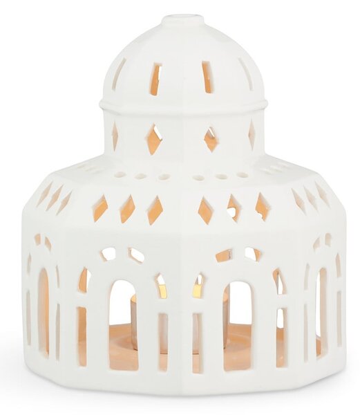 Biały ceramiczny świąteczny świecznik Kähler Design Lighthouse, ø 12 cm