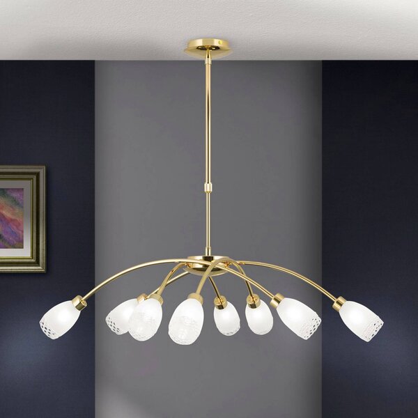 ORION Lampa wisząca CARLA, możliwość ściemniania, mosiężny / złoty, salon / jadalnia, metal, antyczny
