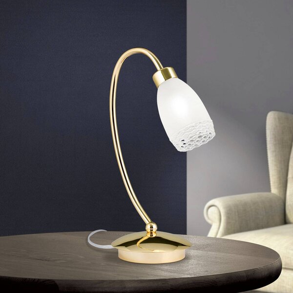 ORION Lampa stołowa CARLA, mosiężny / złoty, salon / jadalnia, metal, antyczny