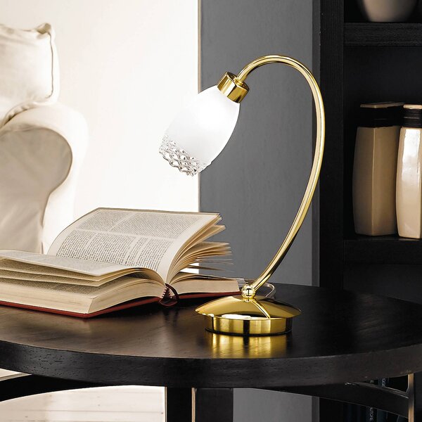 ORION Lampa stołowa CARLA, mosiężny / złoty, salon / jadalnia, metal, antyczny