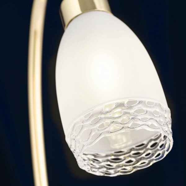 ORION Lampa stołowa CARLA, mosiężny / złoty, salon / jadalnia, metal, antyczny