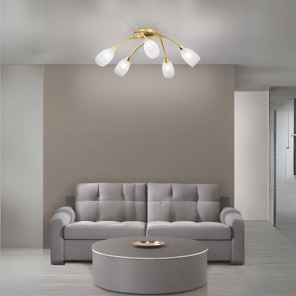 ORION Lampa sufitowa CARLA, możliwość ściemniania, mosiężny / złoty, salon / jadalnia, metal, antyczny